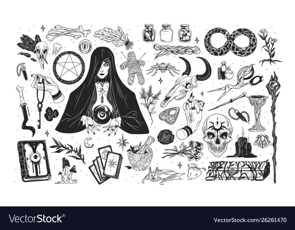 Наклейки в ведьминском стиле