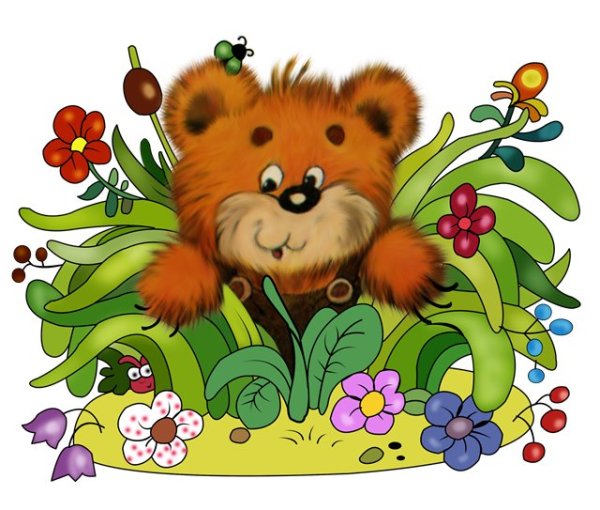 Медвежонок с цветами