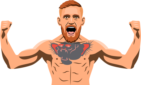 Конор МАКГРЕГОР на белом фоне