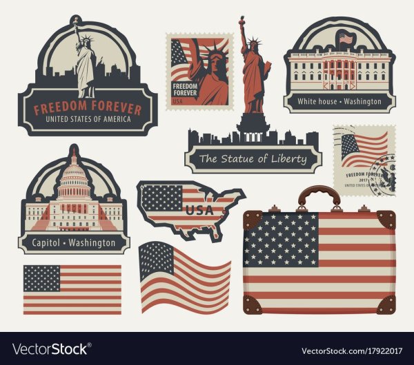 Американская атрибутика в картинках