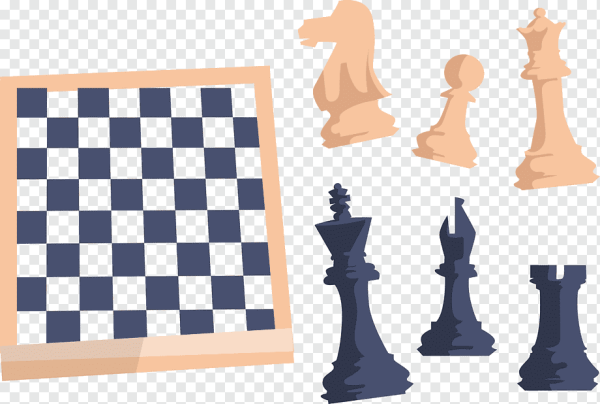 Шахматная доска с фигурами вектор