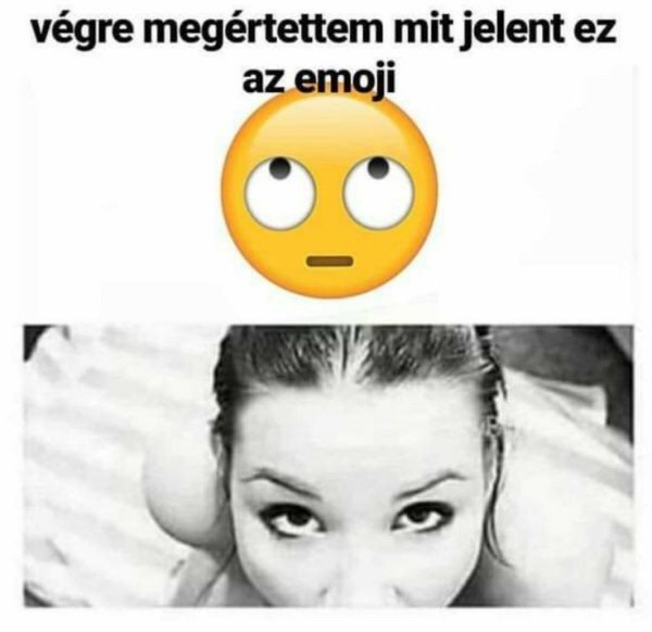 Что означает смайлик с закатанными глазами