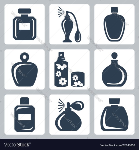 Духи вектор чб