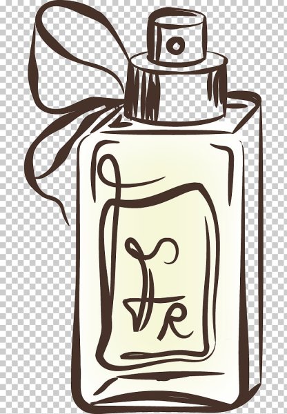 Изящный флакон духи вектор