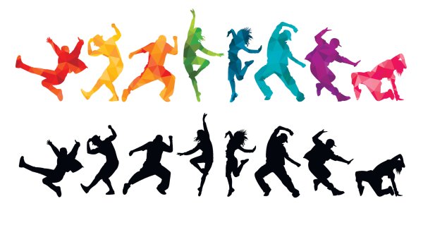 Силуэты в стиле хип хоп