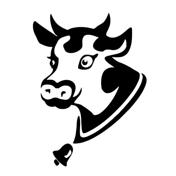 Трафарет коровы для торта