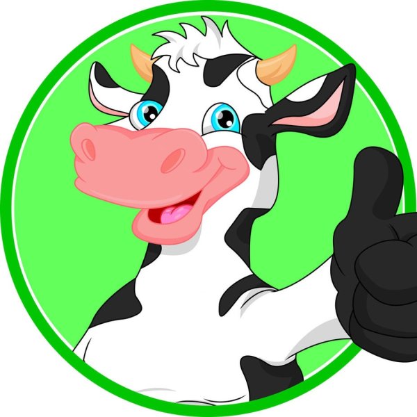 Корова мультяшная