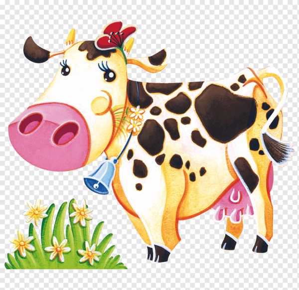 Корова стикер