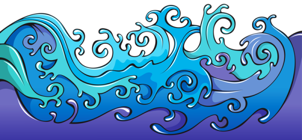 Морская волна силуэт