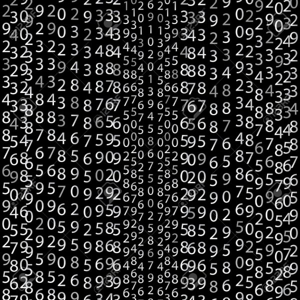 Матрица цифры чб