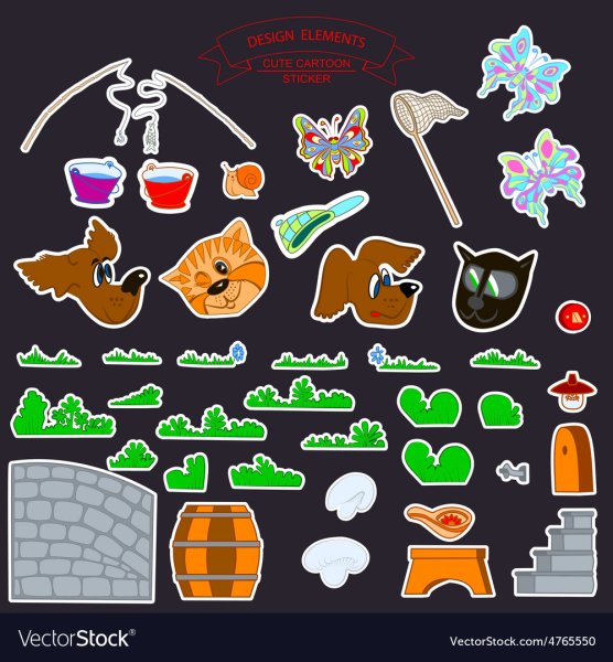 Детские наклейки вектор