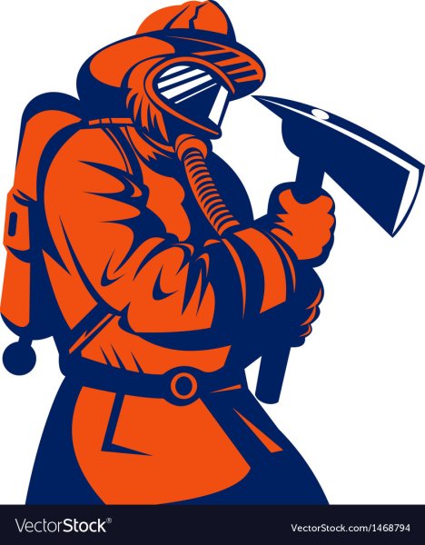 Наклейка на машину пожарный с топором