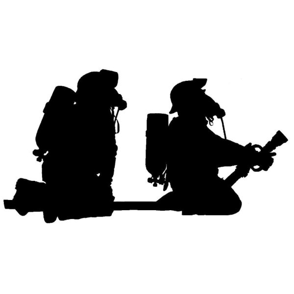 Силуэт пожарного