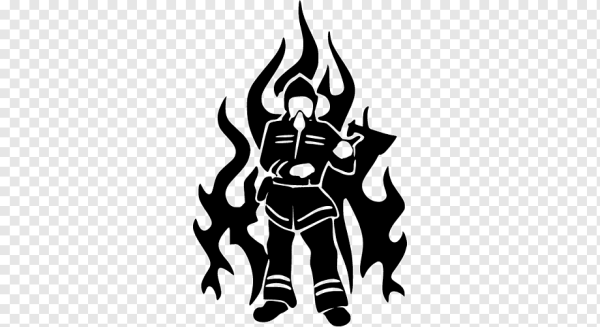 Наклейка на авто "пожарный"