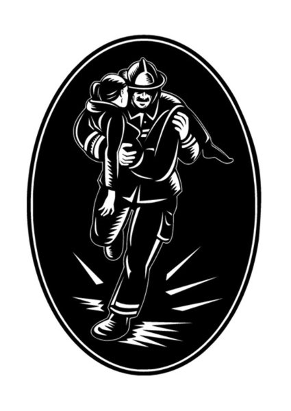 Пожарный череп с топорами