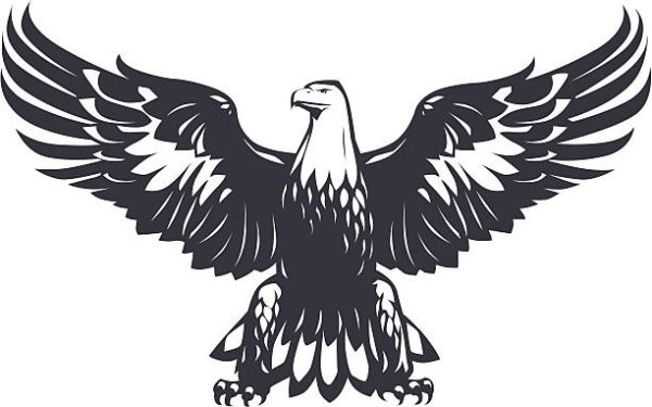 Силуэт орла с расправленными крыльями