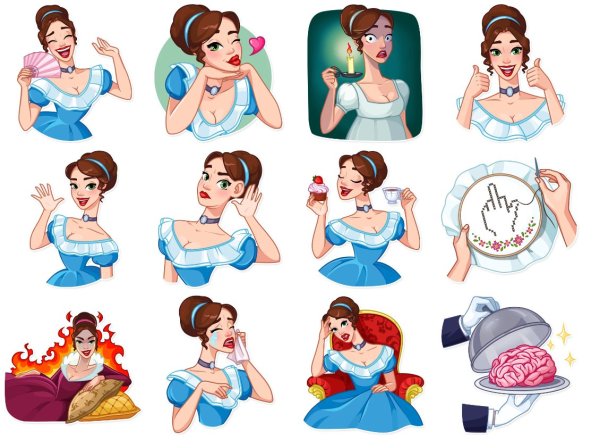 Стикеры с кошечками мультяшными