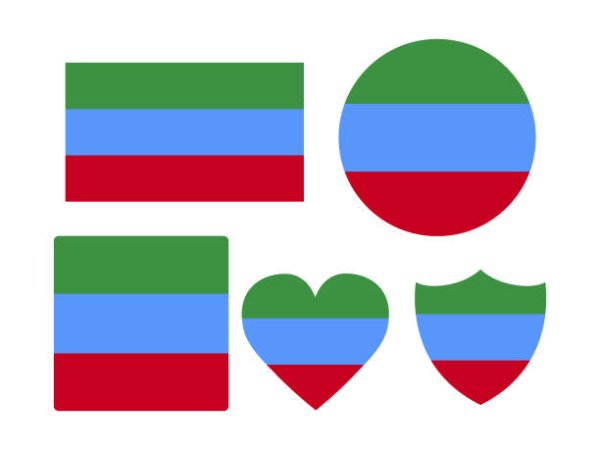 Флаг Дагестана вектор