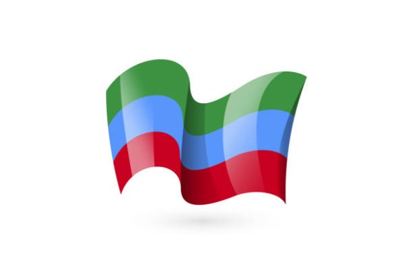 Флаг России и Дагестана вектор