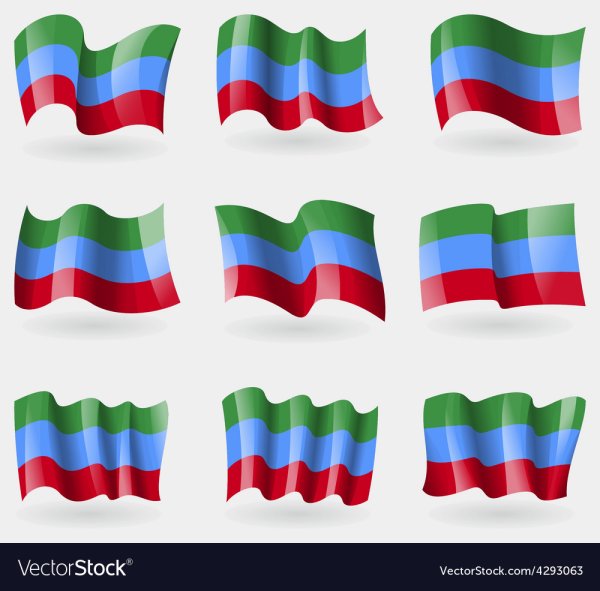 Флаг Дагестана круглый