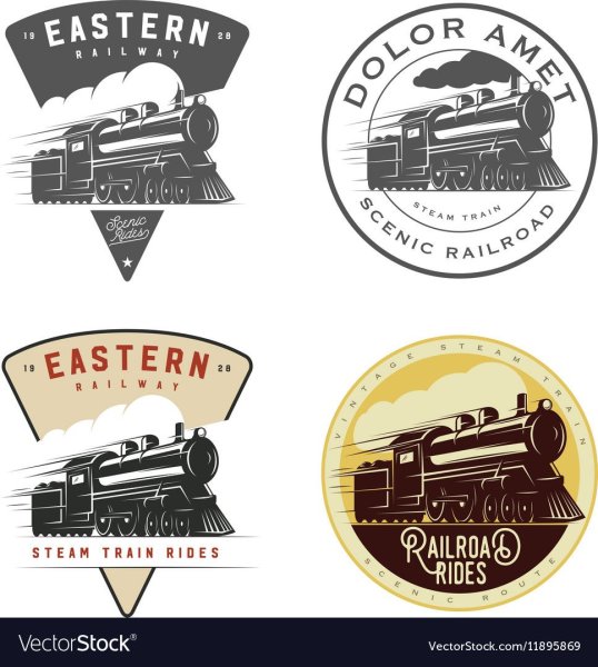 Ретро поезд Винтаж эмблема