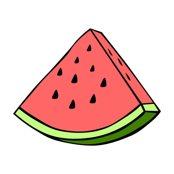 Кусок арбуза мультяшный