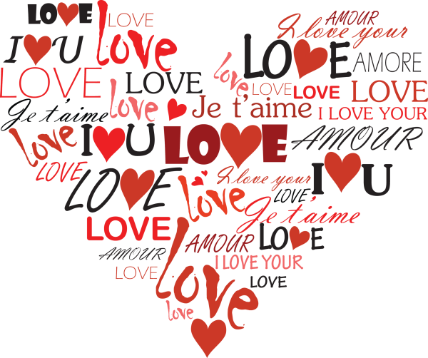 Фразы про любовь на прозрачном фоне