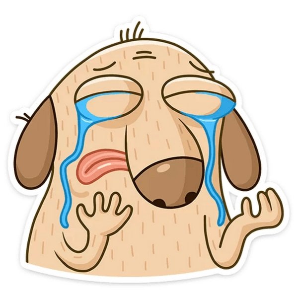 Стикер Дигги плачет
