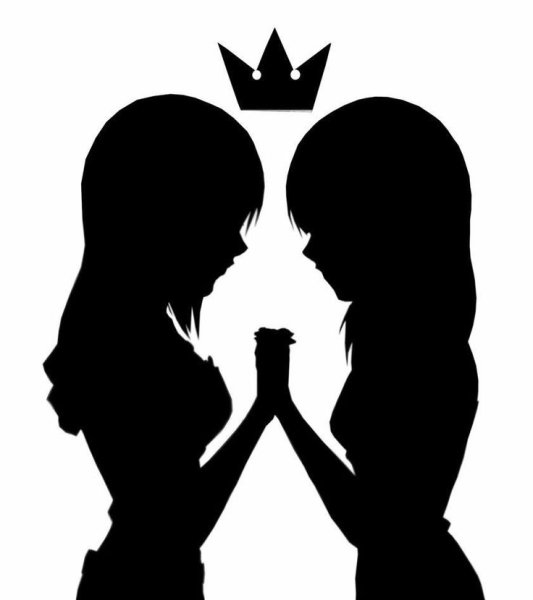 Лучшие подруги на белом фоне