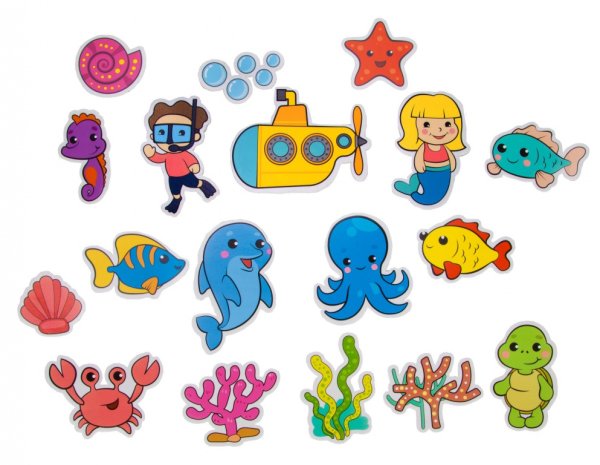 Жирафики - набор стикеров для купания "океан"