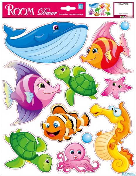 Наклейки для ванной детские