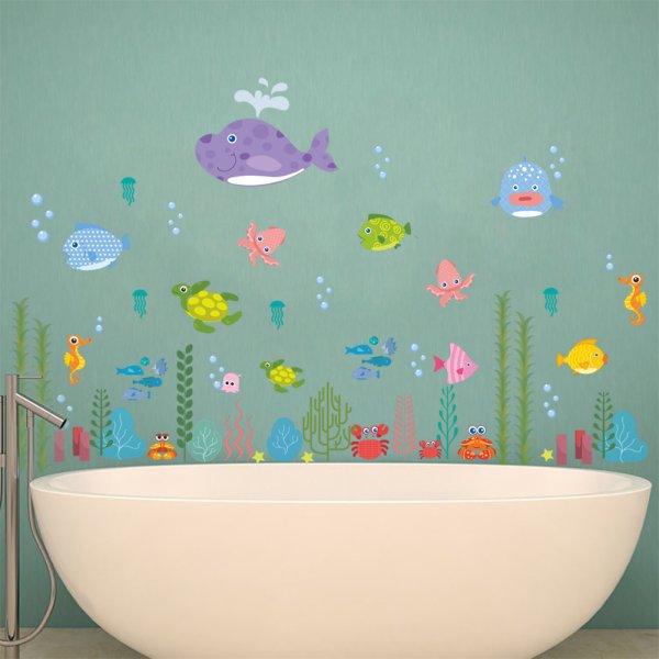 Декор для ванной комнаты на стену