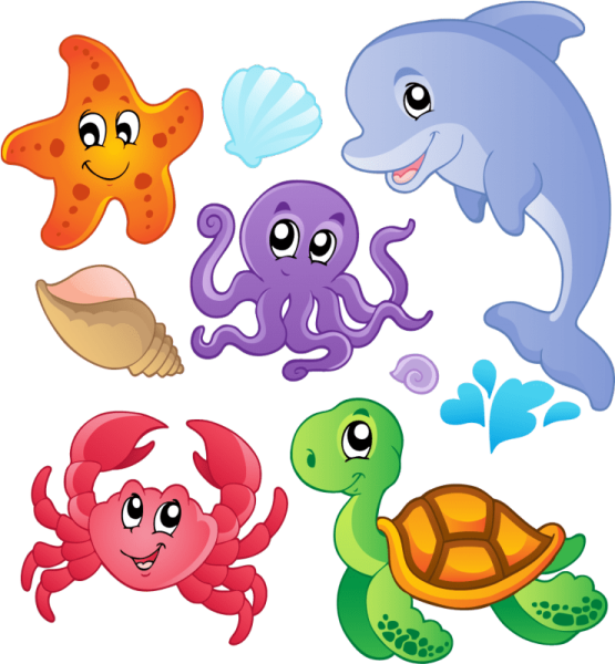 Морские жители для детей