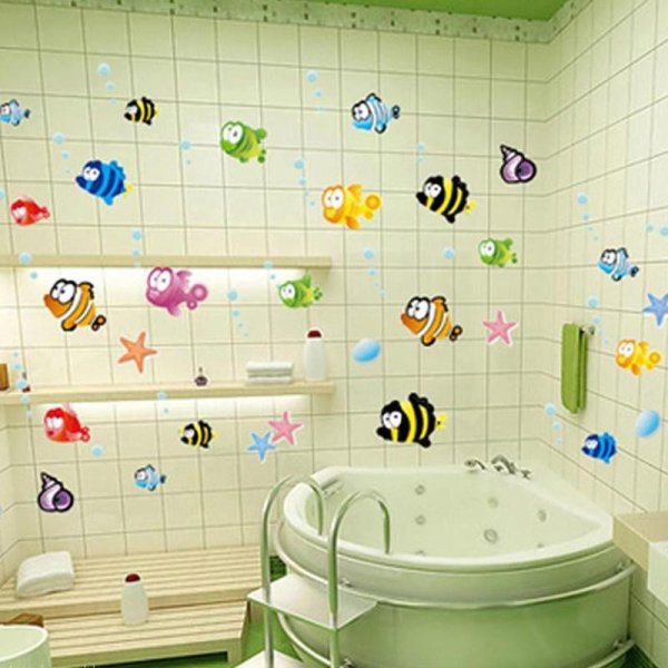 Наклейки детские в ванную комнату