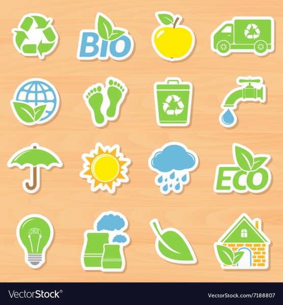 Экология зелёные Стикеры