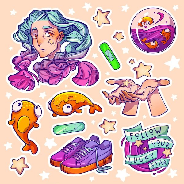 Наклейки на день Святого Валентина