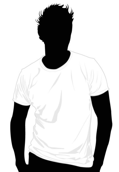 Футболка с силуэтом человека