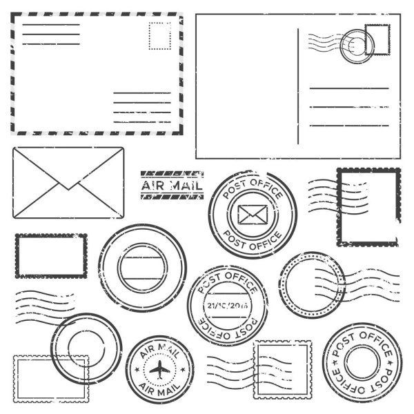 Почтовый штамп шаблон