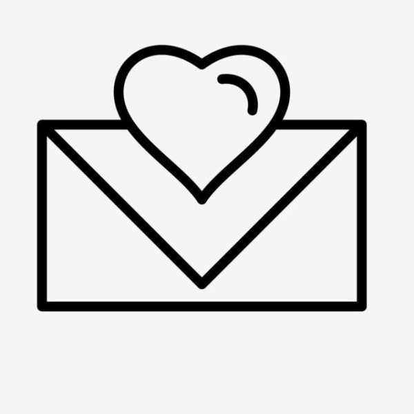 Конверт с сердечком