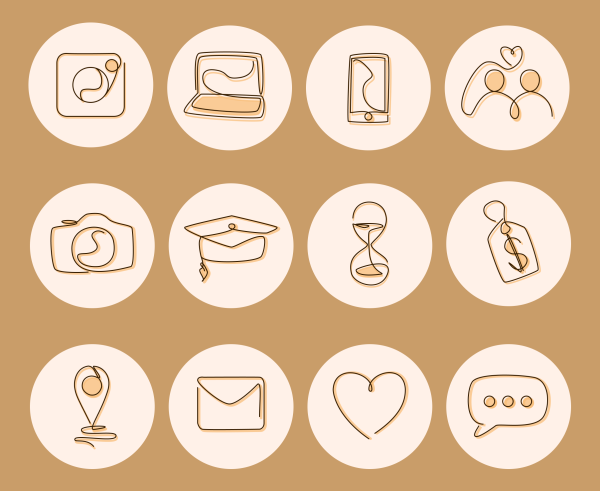 Набор значков для актуального