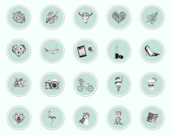 Набор иконок для актуального