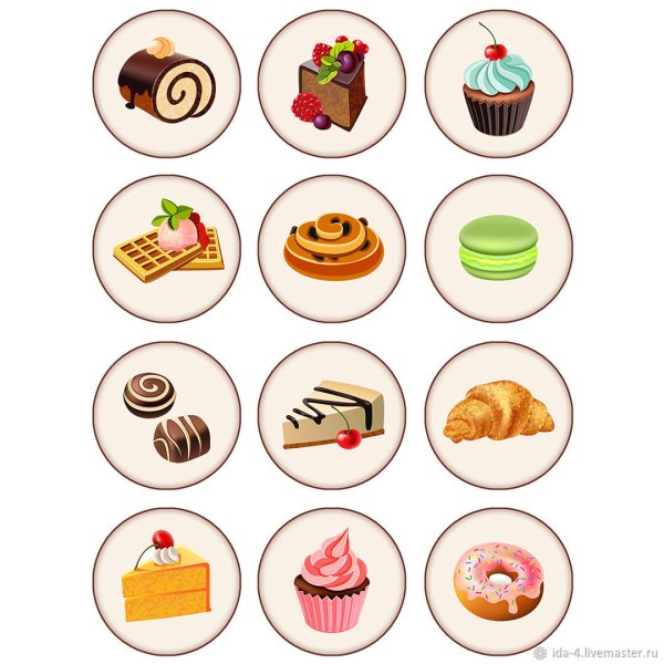 Набор иконок для кондитера