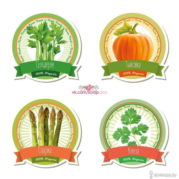 Этикетка с изображением специй