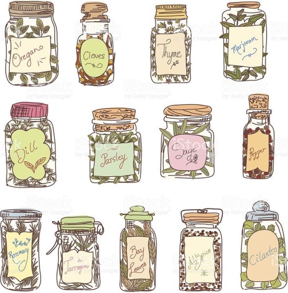 Эскиз баночки для специй