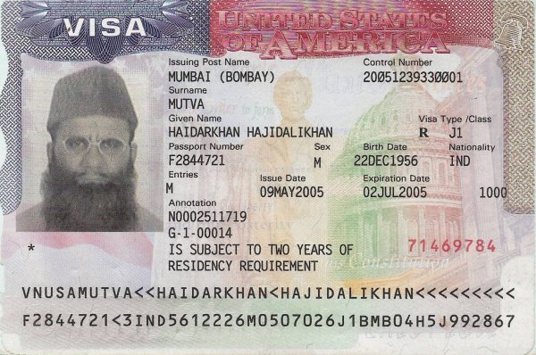 Номер визы / visa number