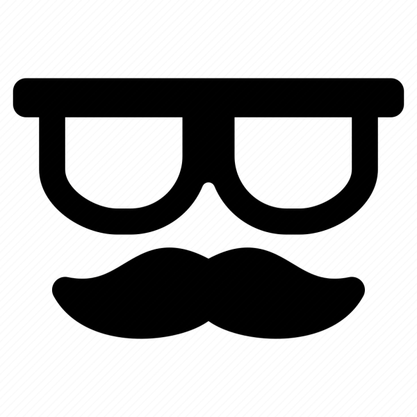 Очки с усами вектор