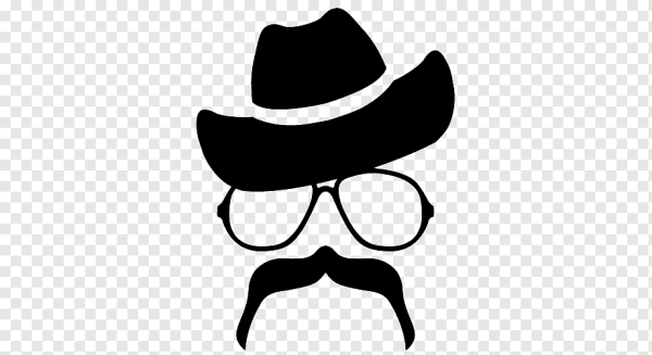 Усики шляпки и очки