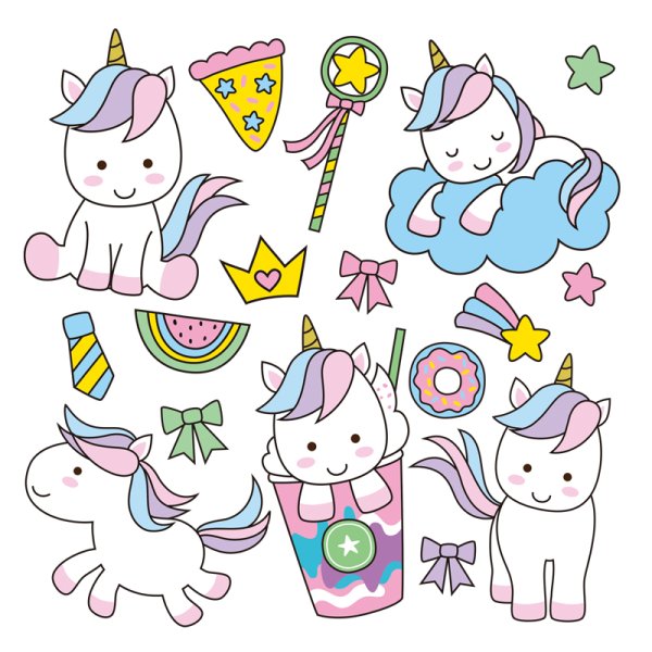 Единорожка наклейки для детей