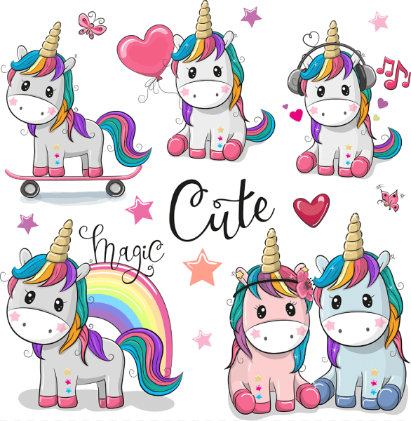 Наклейки Единороги милые