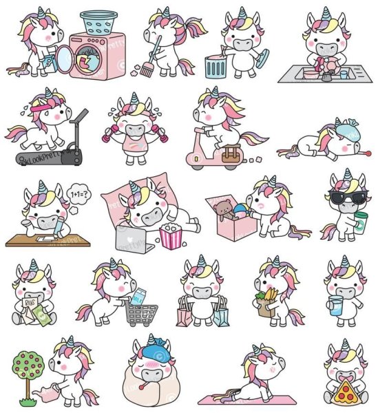 Наклейки для ЛД Единороги